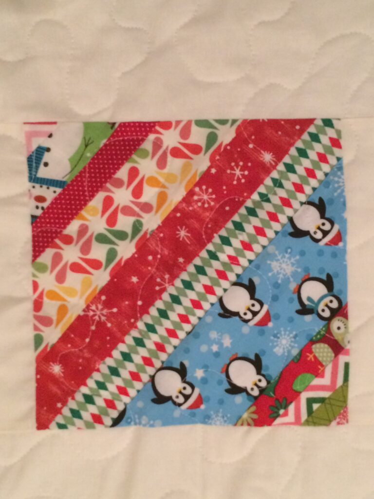 Scrappy String Christmas Quilt 4